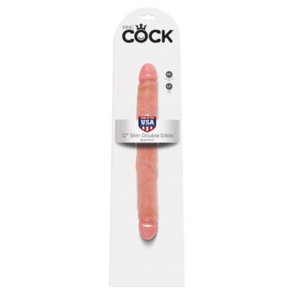 KING COCK 12P SLIM DB DILDO F