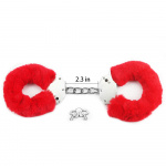 Red Furry Metal Handcuffs - Image 8