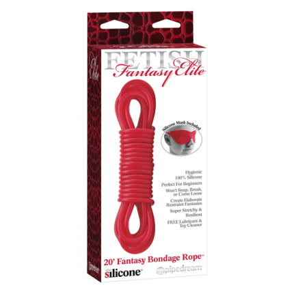 Fetish Fantasy Elite silicone bondage Rope red