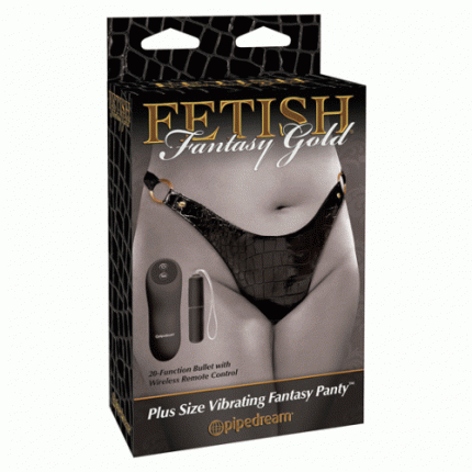 Plus size remote controlled vibrating gold series panty
