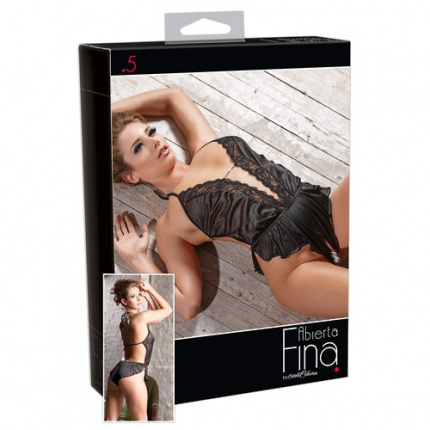 Abierta Fina Crotchless Teddy Lingerie