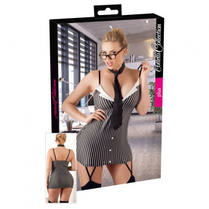 Plus Size Flirty Secretary Mini Dress