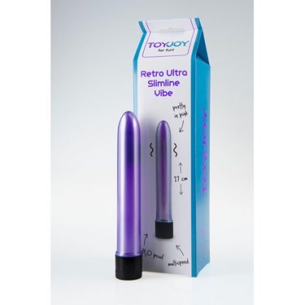 Retro Ultra Slimline Vibrator 17cm Purple