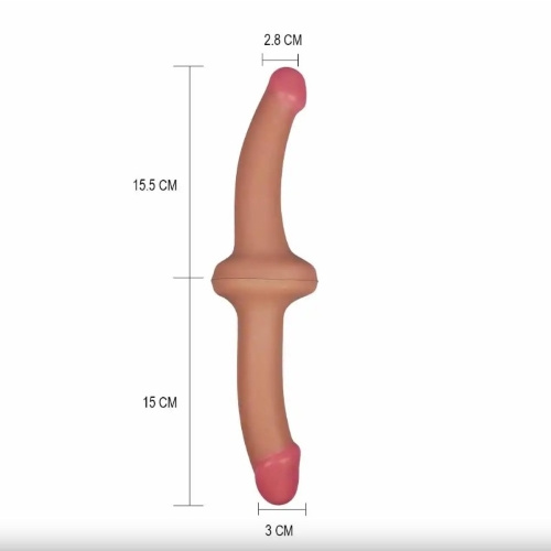 Holy Dong-Vibrating Curved Double Dildo 12.5" - Image 2