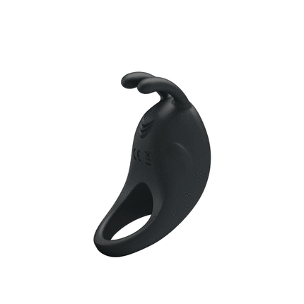 PRETTY LOVE RABBIT VIBRATOR COCKRING BLACK