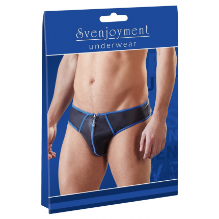 Briefs with zip and blue details