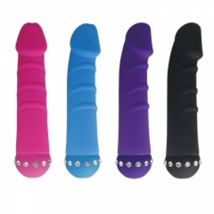 Small vibrator with penis shape in 3 colours