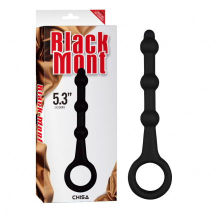 Black Anal Silicone Plug 5.3"