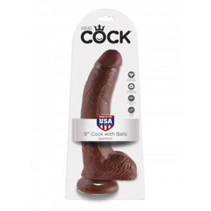 Brown Cock 9 Inch With Balls