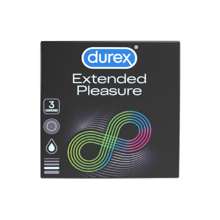 Durex Extended Pleasure 3 προφυλακτικά Με επιβραδυντικό τζελ