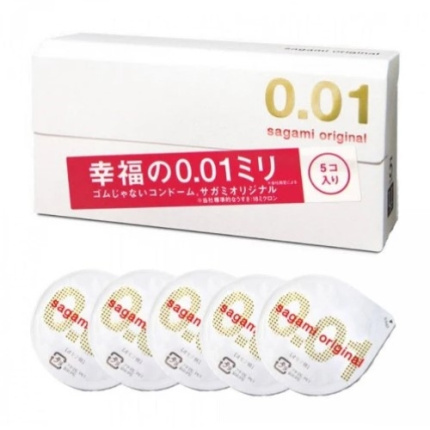 Sagami Original - 0.01 The thinest condom in the world - 5 pieces