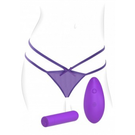 Cheeky Panty Thrill-Her Σλιπάκι με επαναφορτιζόμενη βολιβα με τηλεχειριστήριο
