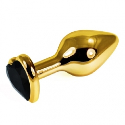 Metal Plug Gold With Black Diamond Heard M