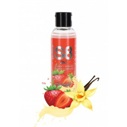 S8 4-in-1 Dessert Lube Vanilla Strawberry Whipped Cream Λιπαντικο με γεύση τέσσερα σε ένα
