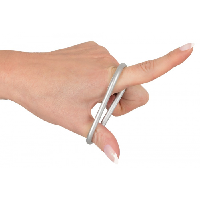 Metallic Silicone Cock Ring Set - Image 5