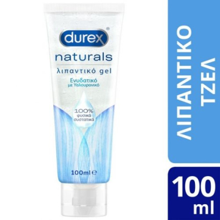Durex Naturals, Ενυδατικό Λιπαντικό Gel με Υαλουρονικό 100% Φυσικά Συστατικά 100ml