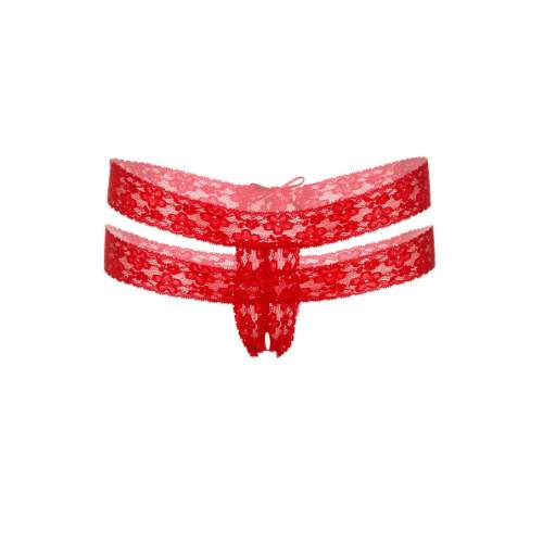 Lucy crotchless thong panty Red - Image 6