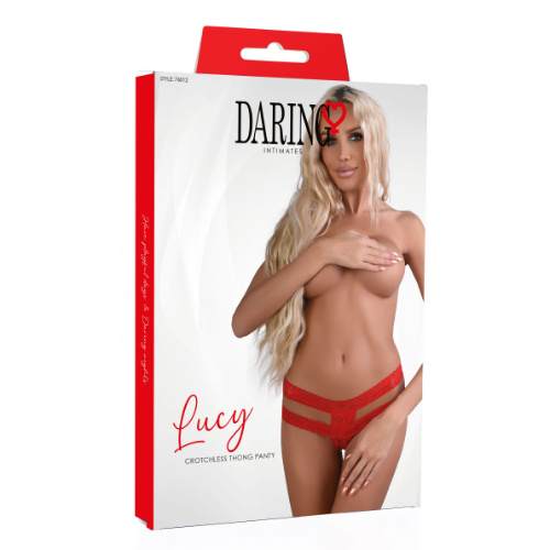 Lucy crotchless thong panty Red - Image 7