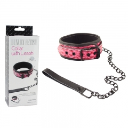 ΡΟΖ LUXURY COLLAR W LEASH