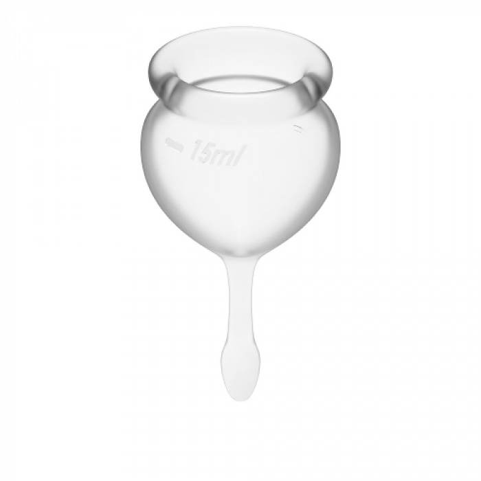 SATISFYER FEEL GOOD MENSTRUAL CUP CLEAR 15+20ML - Image 6
