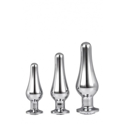GLEAMING LOVE PLEASURE SET SILVER ΠΡΩΚΤΙΚΕΣ ΣΦΗΝΕΣ 3 ΜΕΓΕΘΩΝ