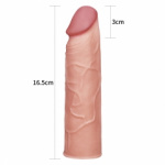 Add 1" Pleasure X Tender Penis Sleeve Flesh - Image 5
