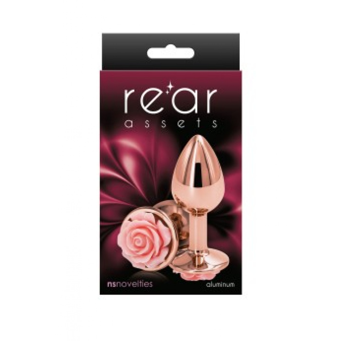 Rose Anal Plug - Small -Pink - Image 2