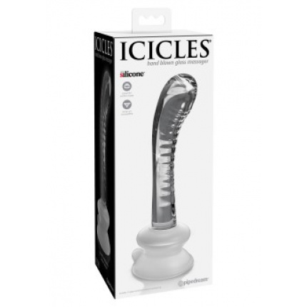 Icicles No. 88 Γυάλινος Δονητής με Βάση Βεντούζας