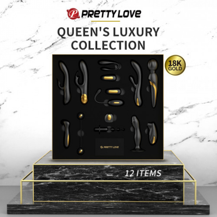 Black Gold Luxury Set of 12 Accessories Pretty Love Queens - Image 28