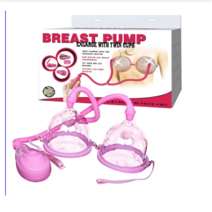Breast pump enlarge with twin cups