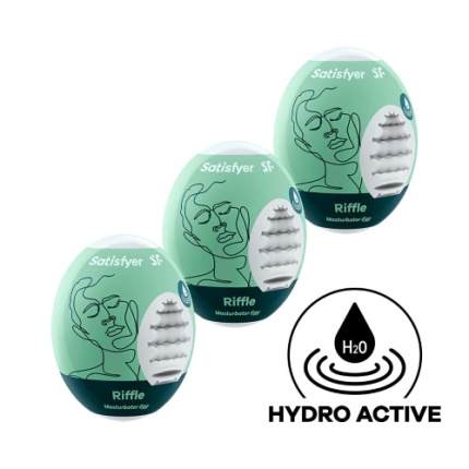 Satisfyer Set: 3 "Riffle" Masturbator Eggs
