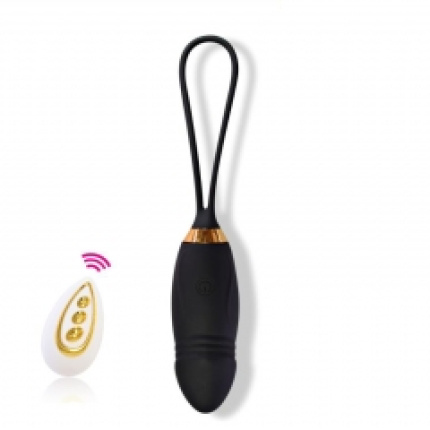 Rechargeable egg with black remote control