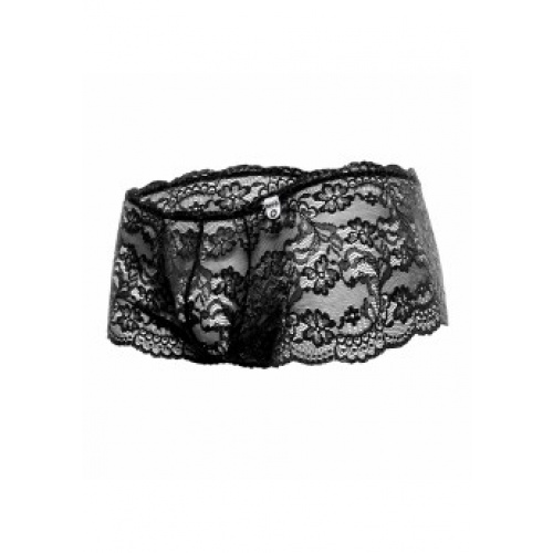 Rose Lace Boy Short Black - Image 4