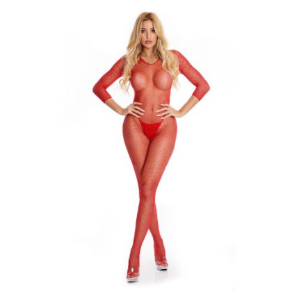 RISQUE CROTCHLESS BODYSTOCKING RED
