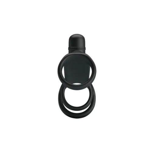 Pretty Love Vibrating Penis Sling (Black) - Image 2