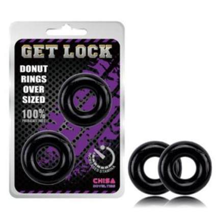 DONUT RINGS OVER SIZED BLACK