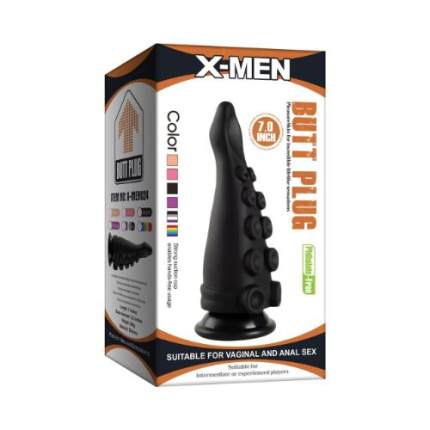 X-Men Silicone Tentacle Anal Plug 18cm Black