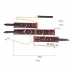 Deluxe Bondage Choker with nipple clamps and handcuffs - Image 3