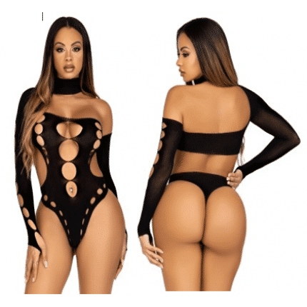 Seamless Thong Back Bodysuit BLACK
