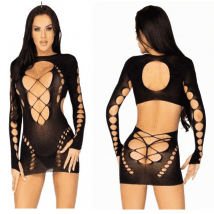 Long Sleeve Cut Out Mini Dress