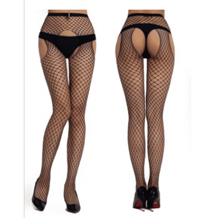 ALLURING CROTCHLESS HOLLOWED-OUT PANTYHOSE