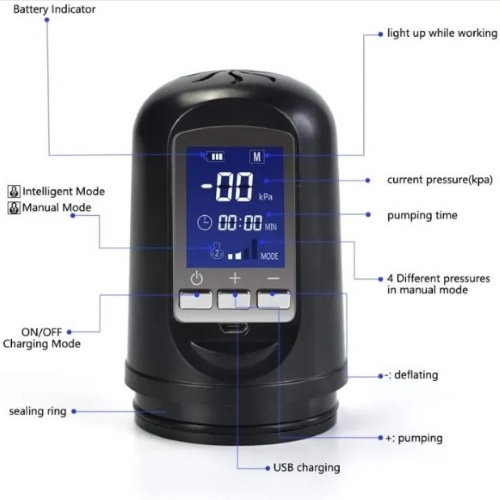 PENIS PUMP AUTOMATIC Top Max Επαναφορτιζόμενη ηλεκτρική αντλία πέους ισχυρής αναρρόφησης - Image 3