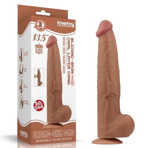 13.5'' King Sized Sliding Skin Dual Layer Dong Brown - Image 1
