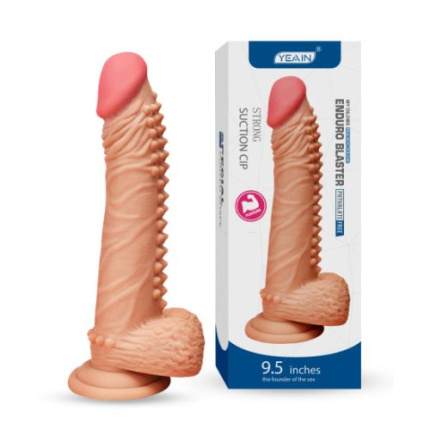 STUDDED SILICONE REALISTIC DILDO WITH SUCKER