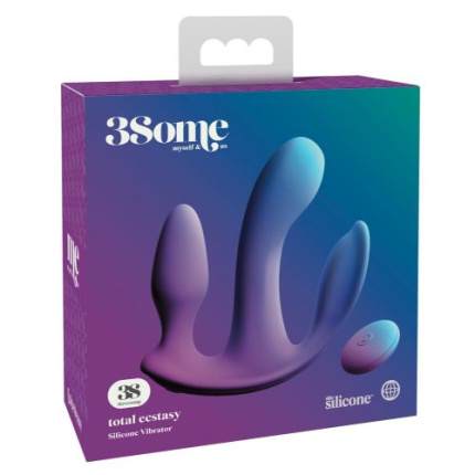 Total ecstasy Vibrator with a clitoral stimulator and butt plug