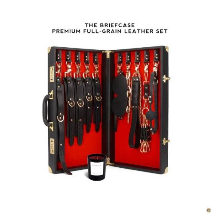 Luxury BDSM Briefcase Full-Grain Leather Set - Image 2