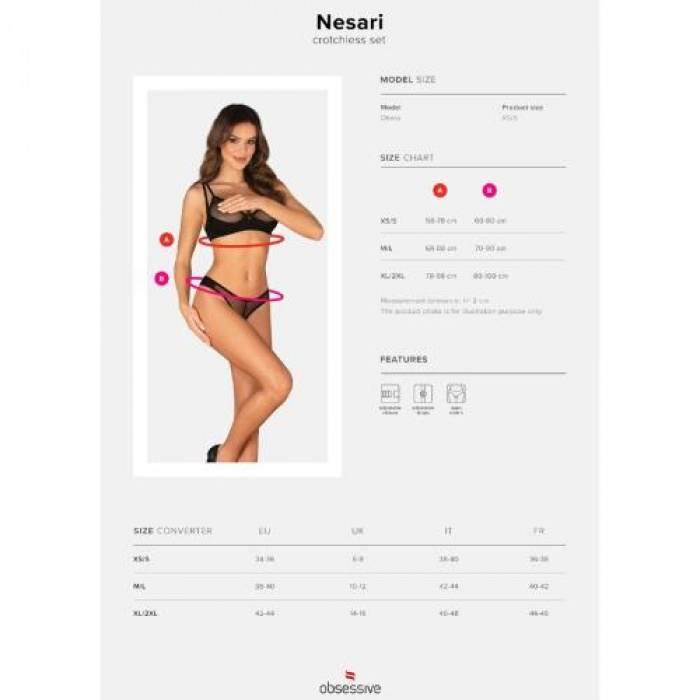 OBSESSIVE - NESARI SET TWO PIECES CROTCHLESS - Image 4