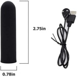 Magnetic Charging Remote Control Sex Bullet Black - Image 2