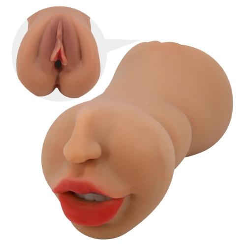 CRAZY BULL Zoey double-ended masturbator, mouth-vagina, tanned - Image 5