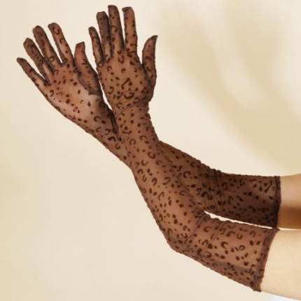 Leopard Elbow Mesh Gloves